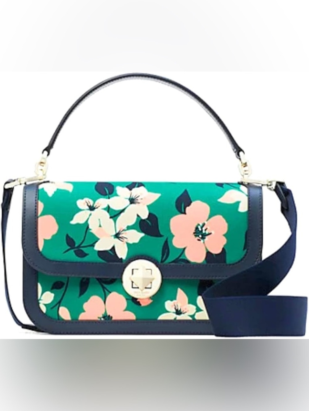 Kate Spade Lily Blooms Canvas Flap Top Handle Satchel